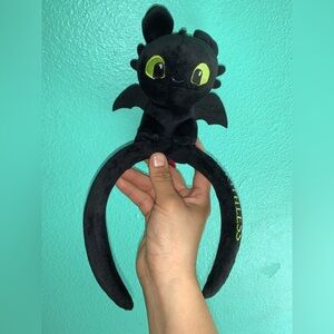 Black Dragon Plush Headband